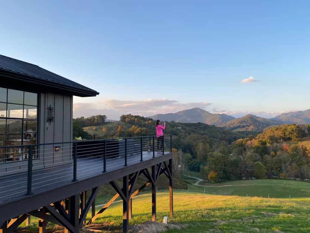 Secluded riverside Airbnb in the NC mountains, perfect for an elopement or micro wedding with a nature backdrop.